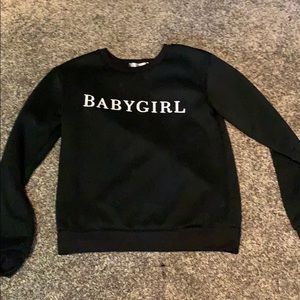 Baby girl crew neck sweater